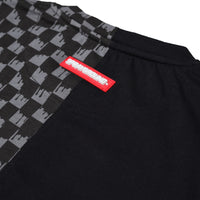 THROW IT TO ME DRIP CHECKERED SPLIT REGULAR T-SHIRT