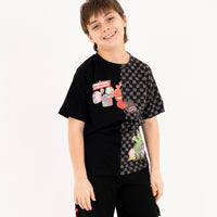 THROW IT TO ME DRIP CHECKERED SPLIT REGULAR T-SHIRT