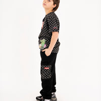THROW IT TO ME DRIP CHECKERED SPLIT REGULAR T-SHIRT