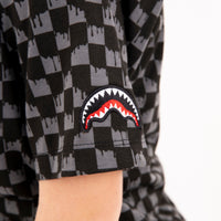 THROW IT TO ME DRIP CHECKERED SPLIT REGULAR T-SHIRT
