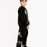 THROW IT TO ME DRIP CHECKERED SPLIT REGULAR CREWNECK