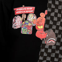 THROW IT TO ME DRIP CHECKERED SPLIT REGULAR CREWNECK