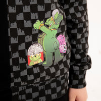 THROW IT TO ME DRIP CHECKERED SPLIT REGULAR CREWNECK