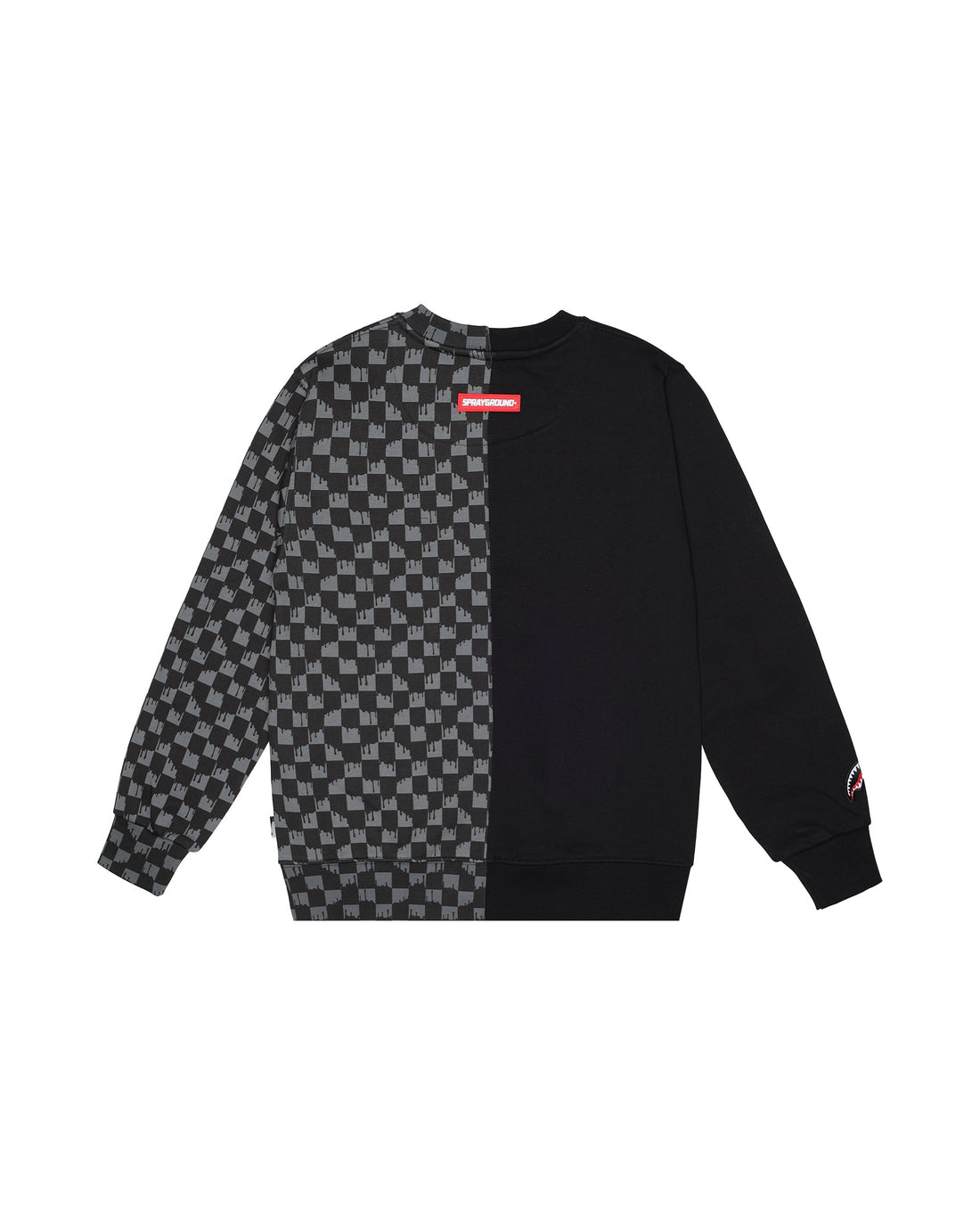 THROW IT TO ME DRIP CHECKERED SPLIT REGULAR CREWNECK