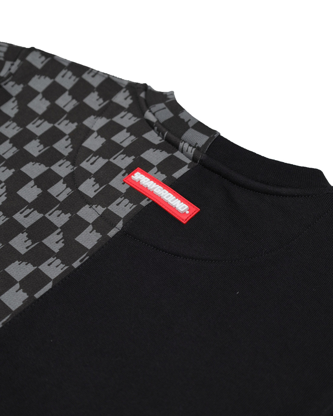 THROW IT TO ME DRIP CHECKERED SPLIT REGULAR CREWNECK
