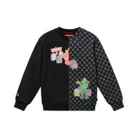 THROW IT TO ME DRIP CHECKERED SPLIT REGULAR CREWNECK