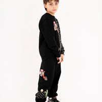 THROW IT TO ME DRIP CHECKERED SPLIT BAGGY PANTS