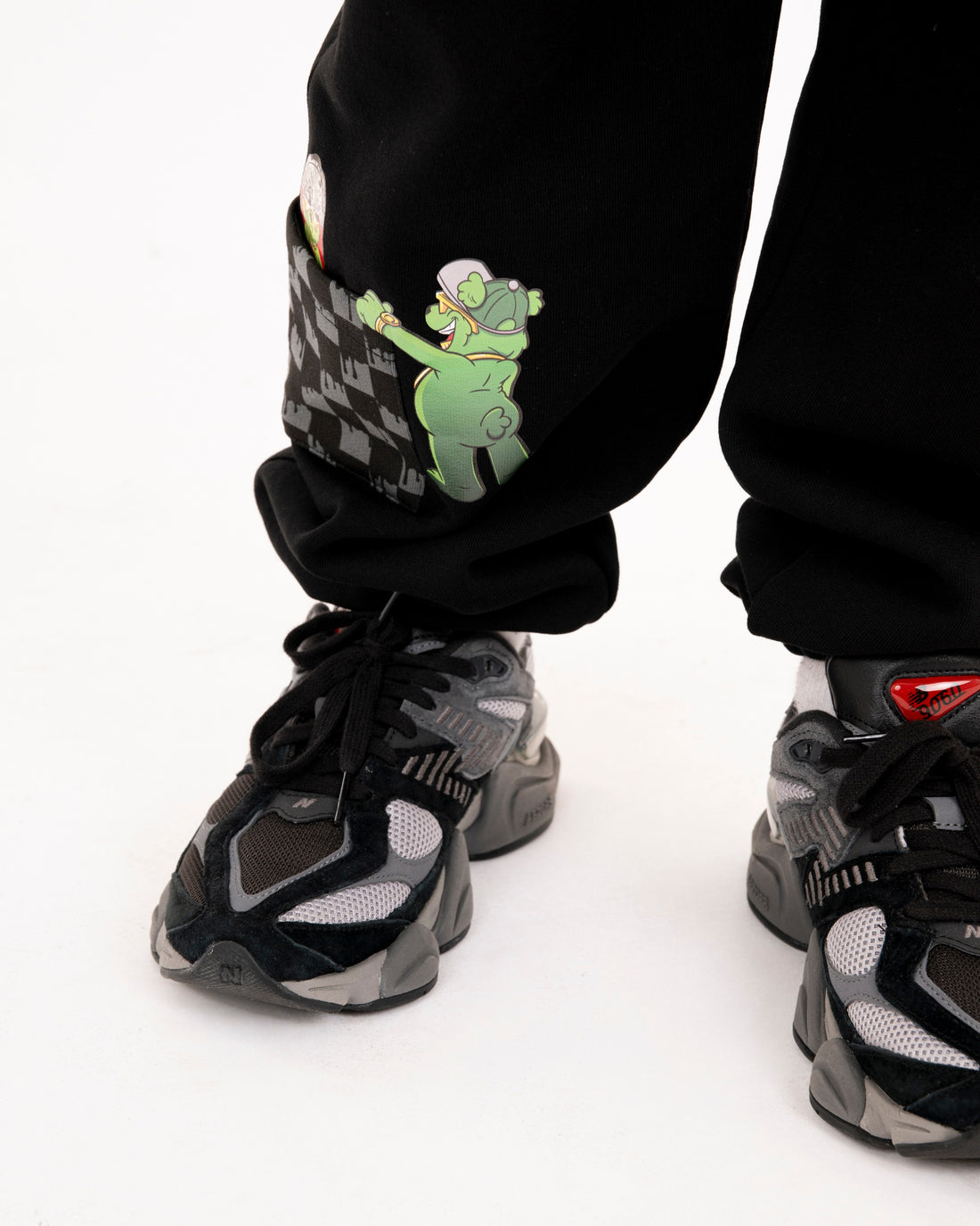 THROW IT TO ME DRIP CHECKERED SPLIT BAGGY PANTS
