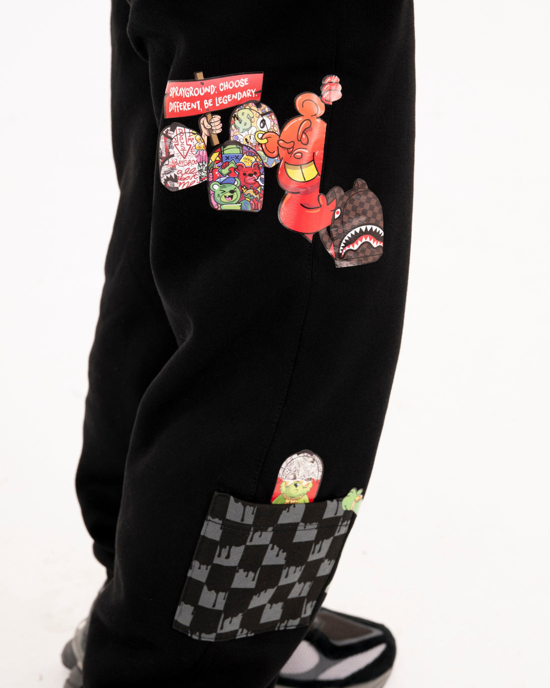 THROW IT TO ME DRIP CHECKERED SPLIT BAGGY PANTS