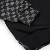 THROW IT TO ME DRIP CHECKERED SPLIT OVER FULL-ZIP HOODIE