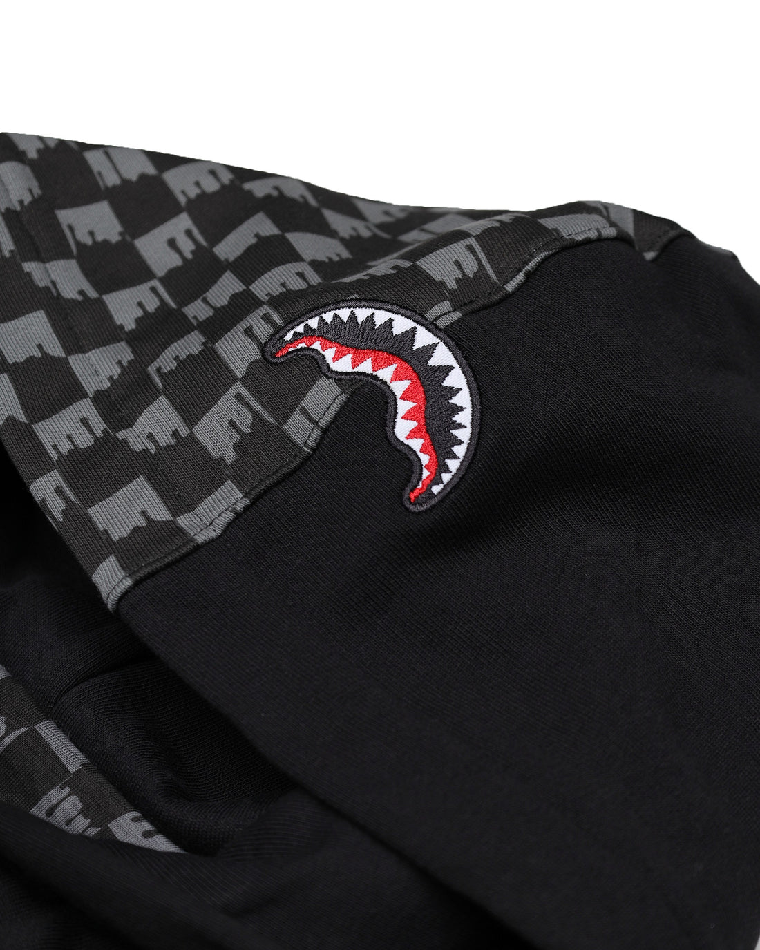 THROW IT TO ME DRIP CHECKERED SPLIT OVER FULL-ZIP HOODIE