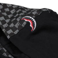THROW IT TO ME DRIP CHECKERED SPLIT OVER FULL-ZIP HOODIE