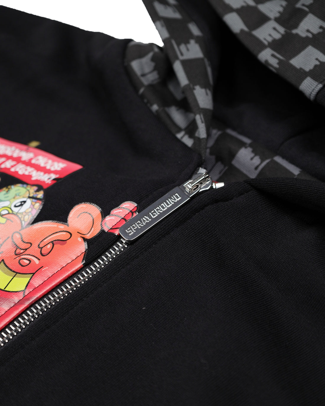 THROW IT TO ME DRIP CHECKERED SPLIT OVER FULL-ZIP HOODIE