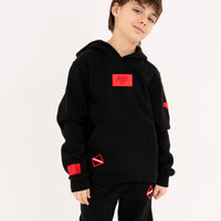 TOUCH OF RED REGULAR HOODIE BLACK
