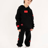 TOUCH OF RED REGULAR HOODIE BLACK