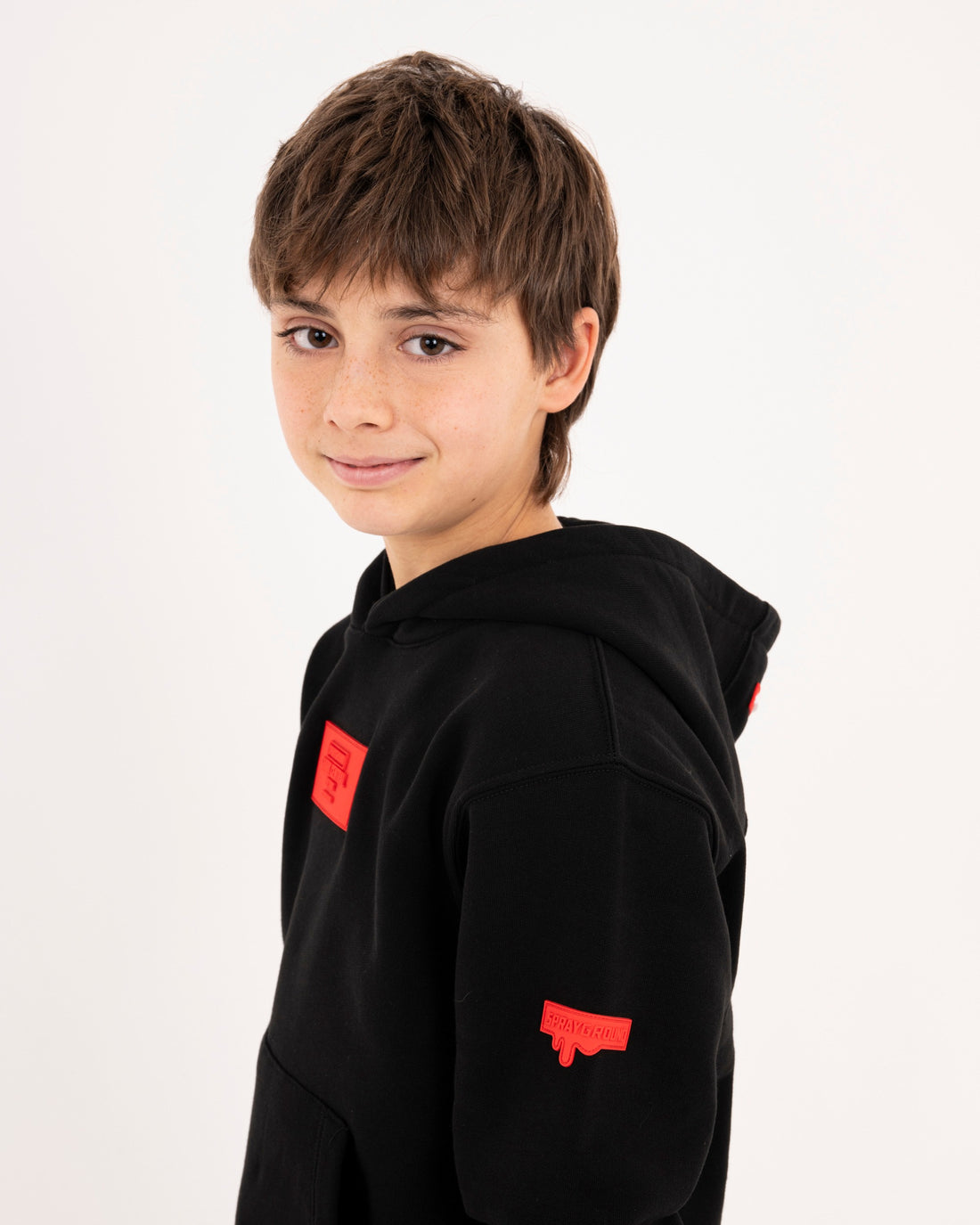 TOUCH OF RED REGULAR HOODIE BLACK