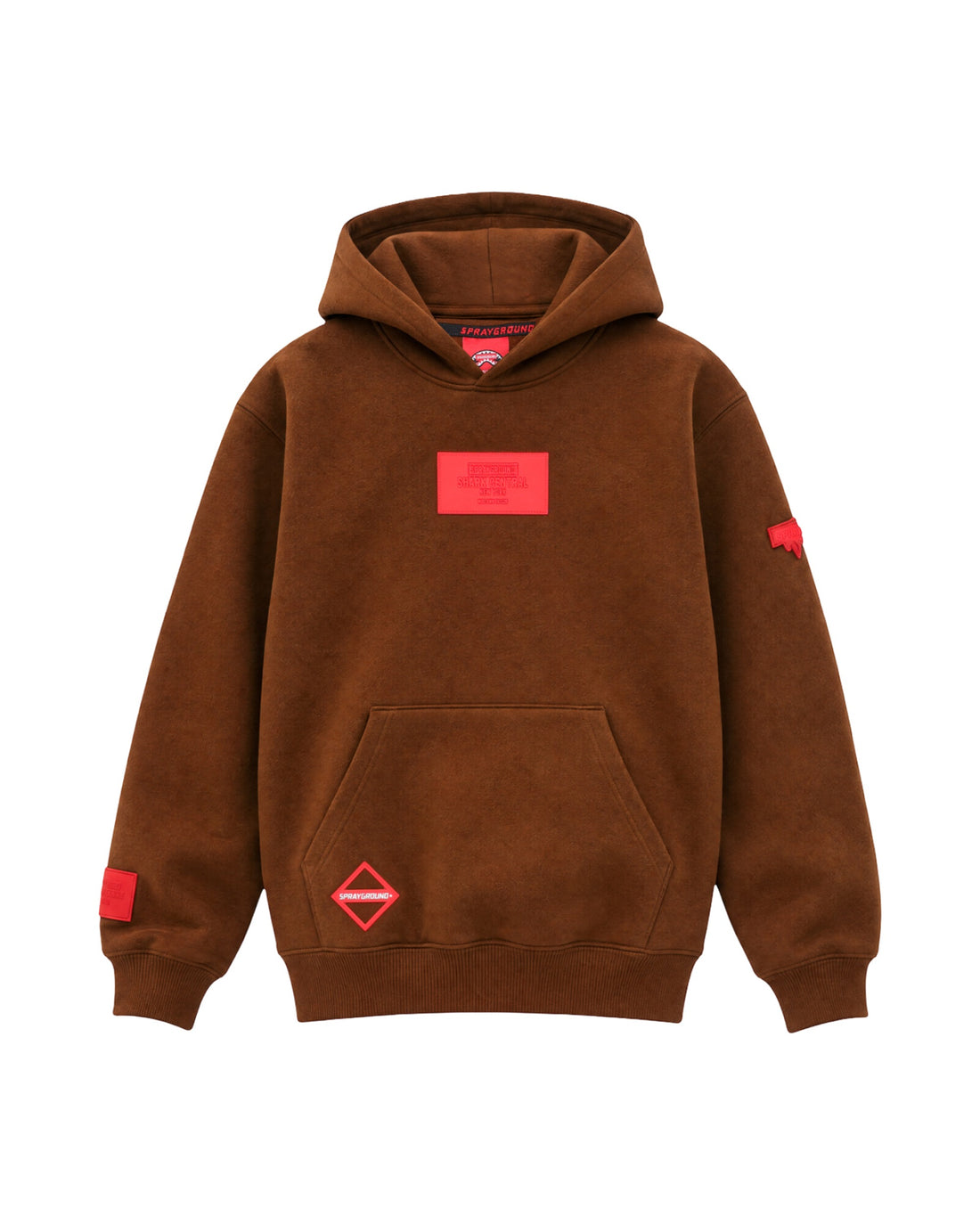 TOUCH OF RED REGULAR HOODIE BROWN