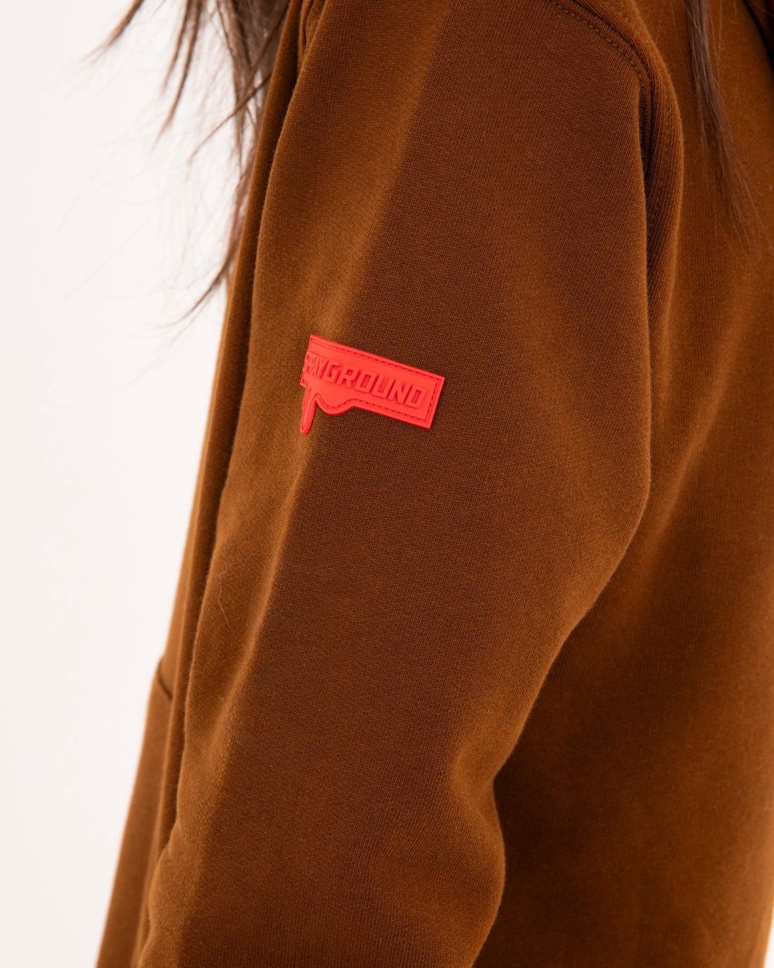 TOUCH OF RED REGULAR HOODIE BROWN