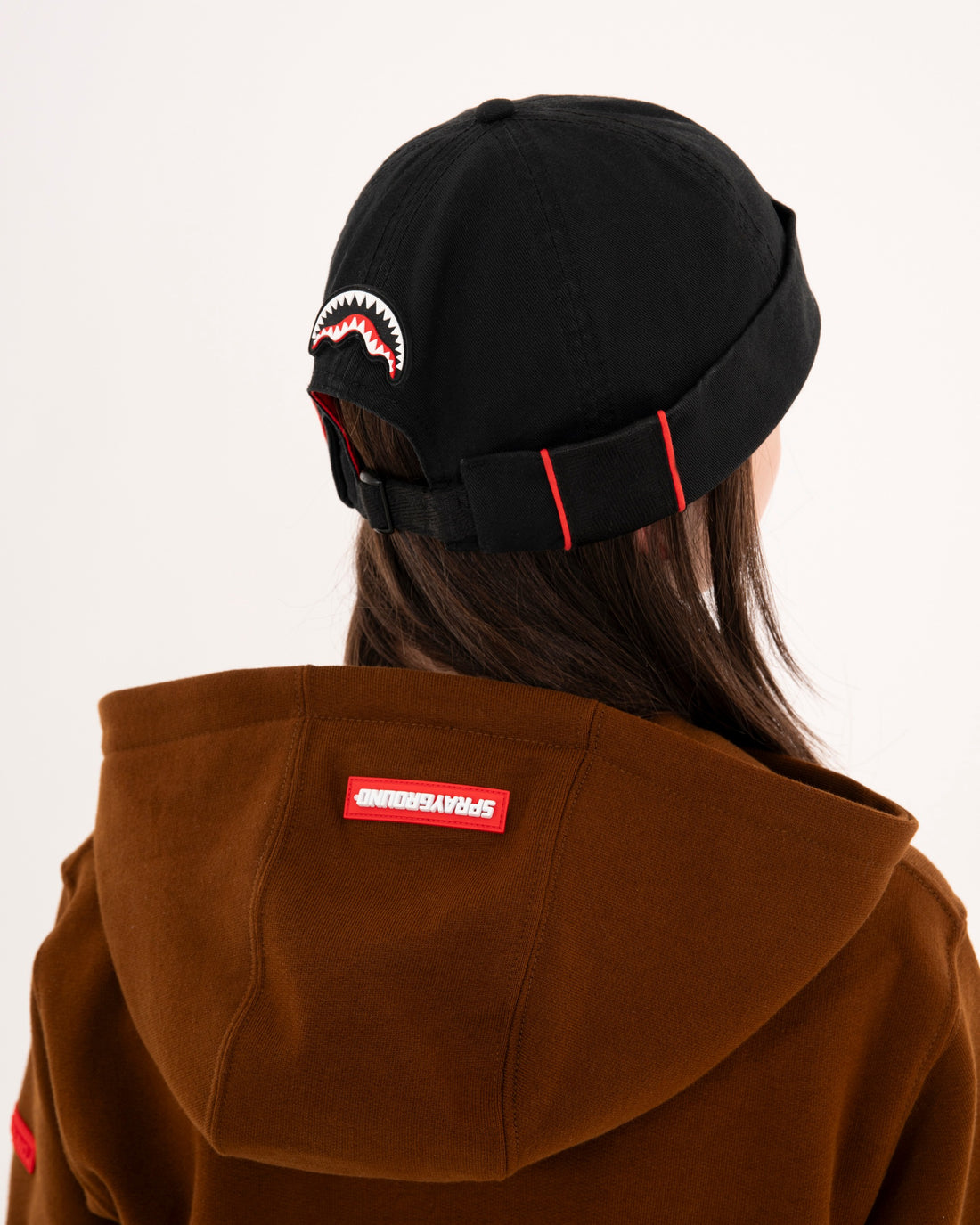 TOUCH OF RED REGULAR HOODIE BROWN