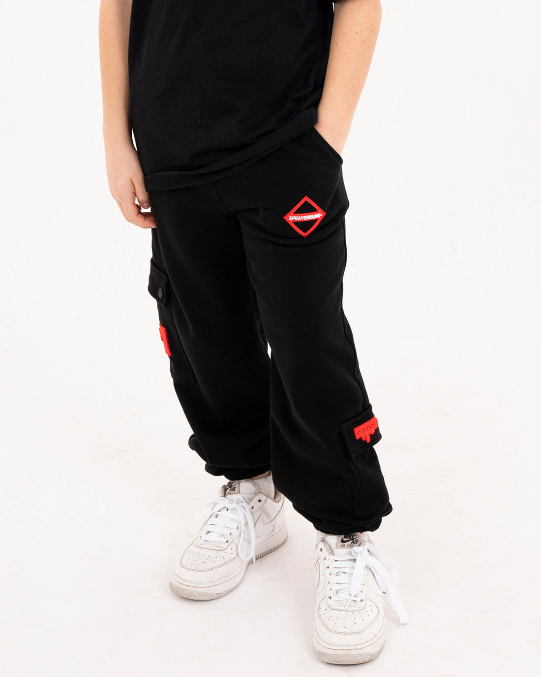 TOUCH OF RED BAGGY PANTS BLACK