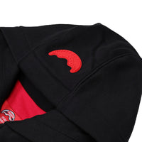 TOUCH OF RED OVER FULL-ZIP HOODIE BLACK