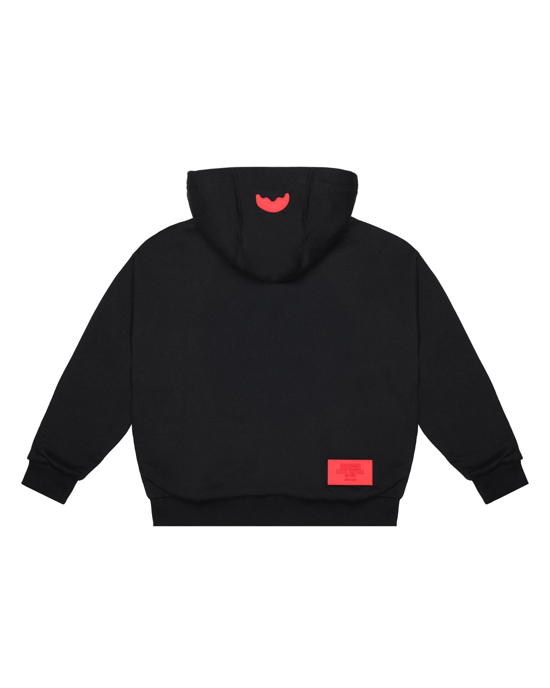TOUCH OF RED OVER FULL-ZIP HOODIE BLACK
