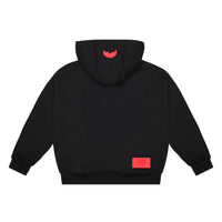 TOUCH OF RED OVER FULL-ZIP HOODIE BLACK