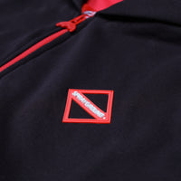 TOUCH OF RED OVER FULL-ZIP HOODIE BLACK