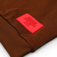 TOUCH OF RED OVER FULL-ZIP HOODIE BROWN