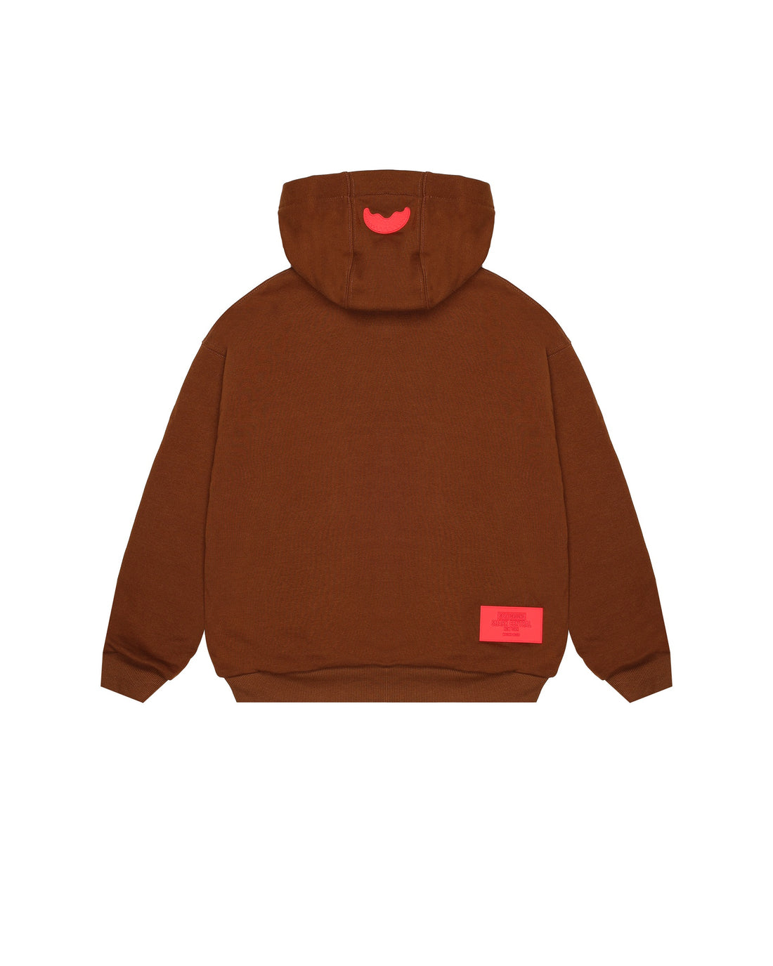 TOUCH OF RED OVER FULL-ZIP HOODIE BROWN