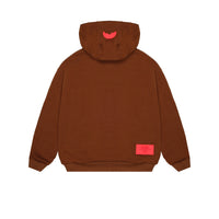 TOUCH OF RED OVER FULL-ZIP HOODIE BROWN