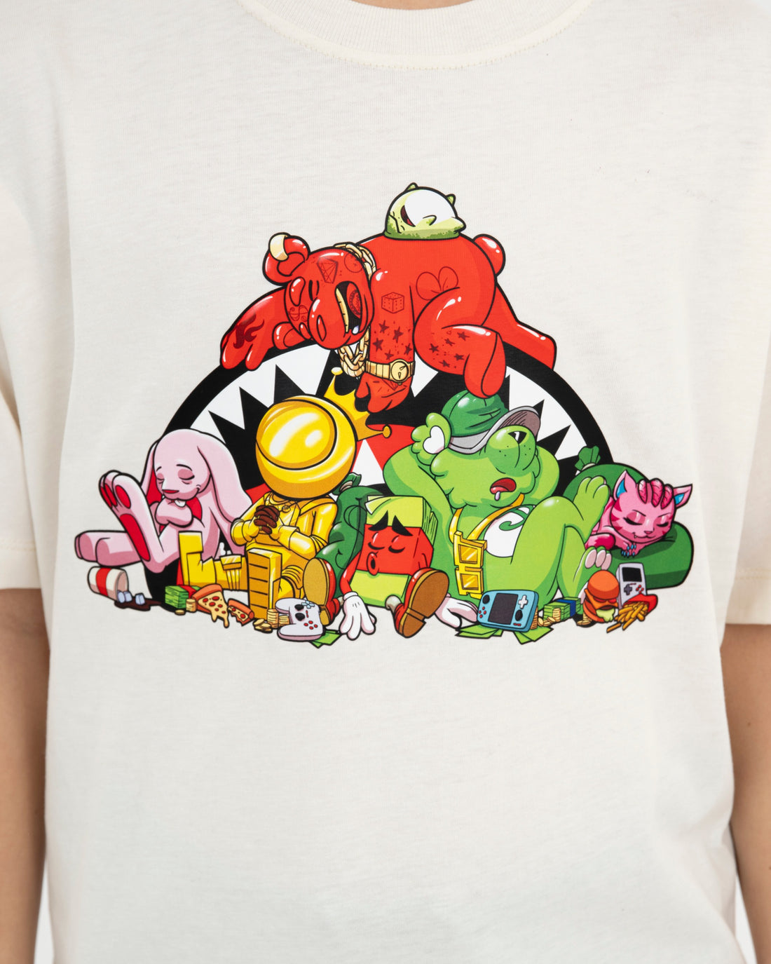 SLEEPY SPRAY SQUAD REGULAR T-SHIRT IVORY