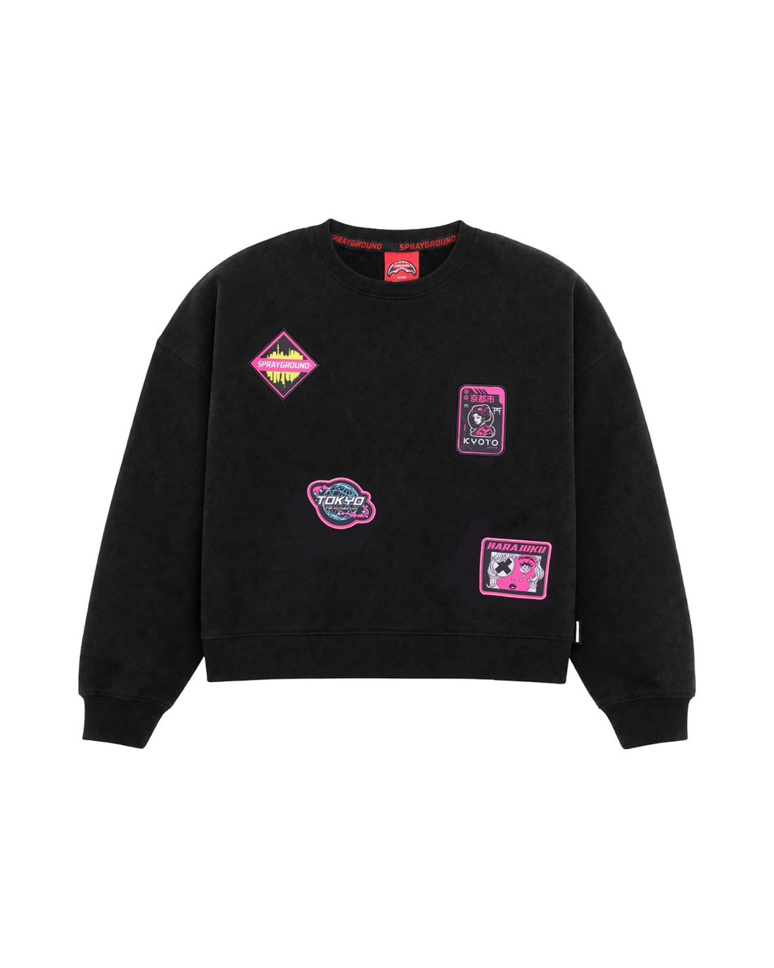 SHARK IN JAPAN OVER CREWNECK BLACK