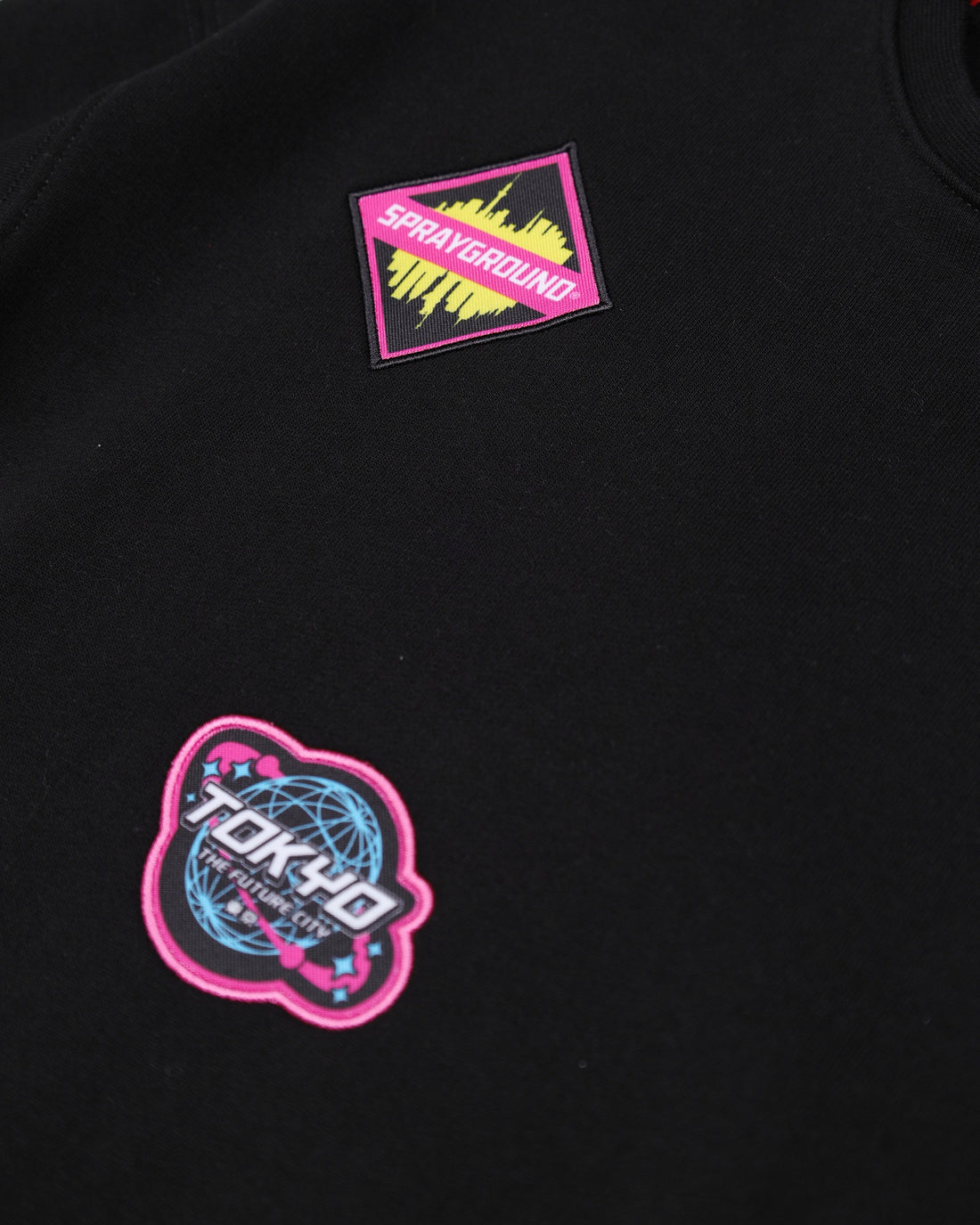 SHARK IN JAPAN OVER CREWNECK BLACK