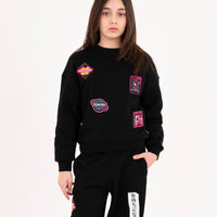 SHARK IN JAPAN OVER CREWNECK BLACK