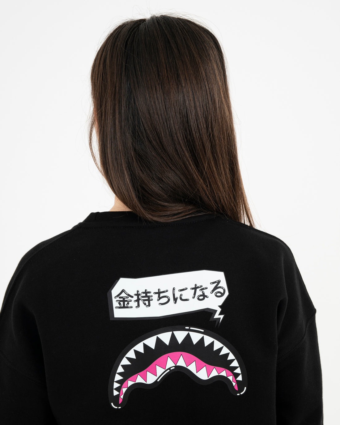 SHARK IN JAPAN OVER CREWNECK BLACK