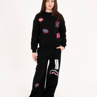 SHARK IN JAPAN OVER CREWNECK BLACK
