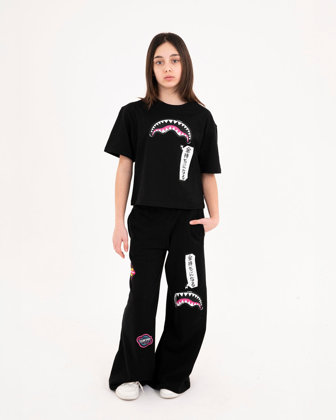 SHARK IN JAPAN PANTS BLACK