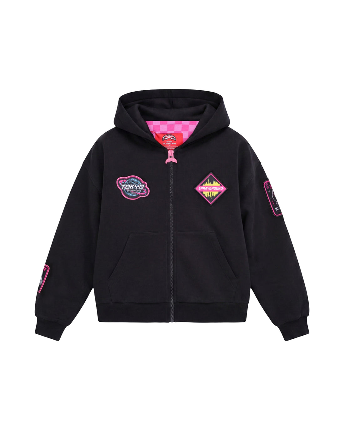 SHARK IN JAPAN OVER FULL-ZIP HOODIE BLACK