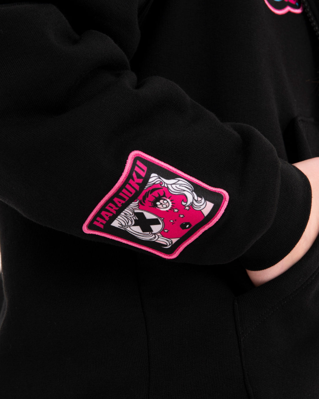 SHARK IN JAPAN OVER FULL-ZIP HOODIE BLACK