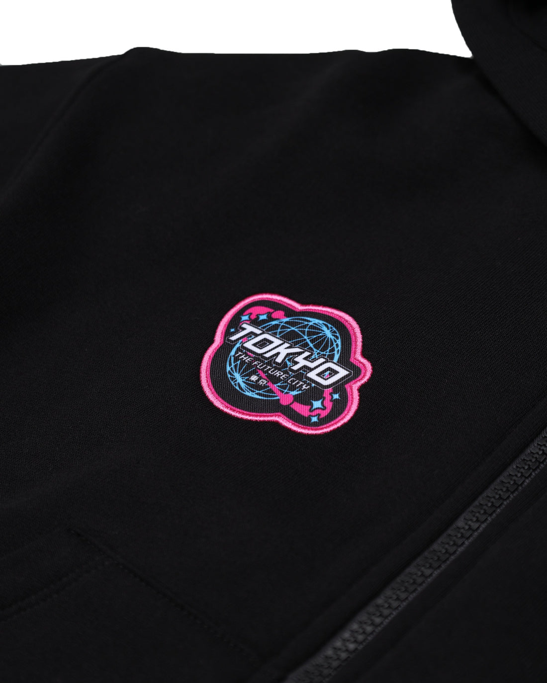 SHARK IN JAPAN OVER FULL-ZIP HOODIE BLACK