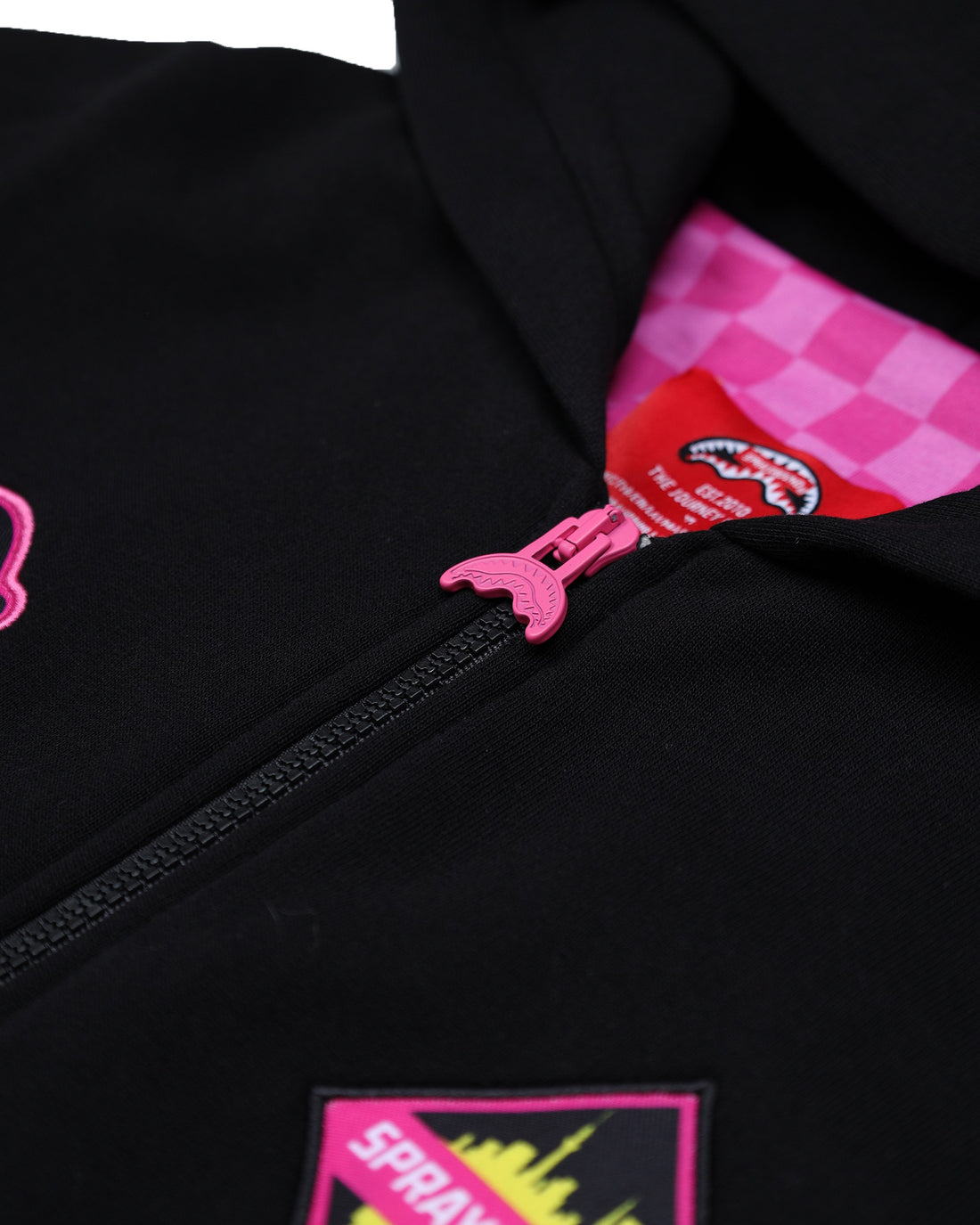 SHARK IN JAPAN OVER FULL-ZIP HOODIE BLACK