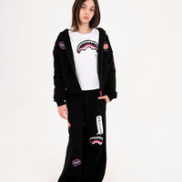 SHARK IN JAPAN OVER FULL-ZIP HOODIE BLACK