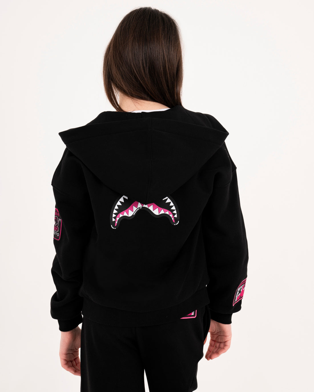 SHARK IN JAPAN OVER FULL-ZIP HOODIE BLACK