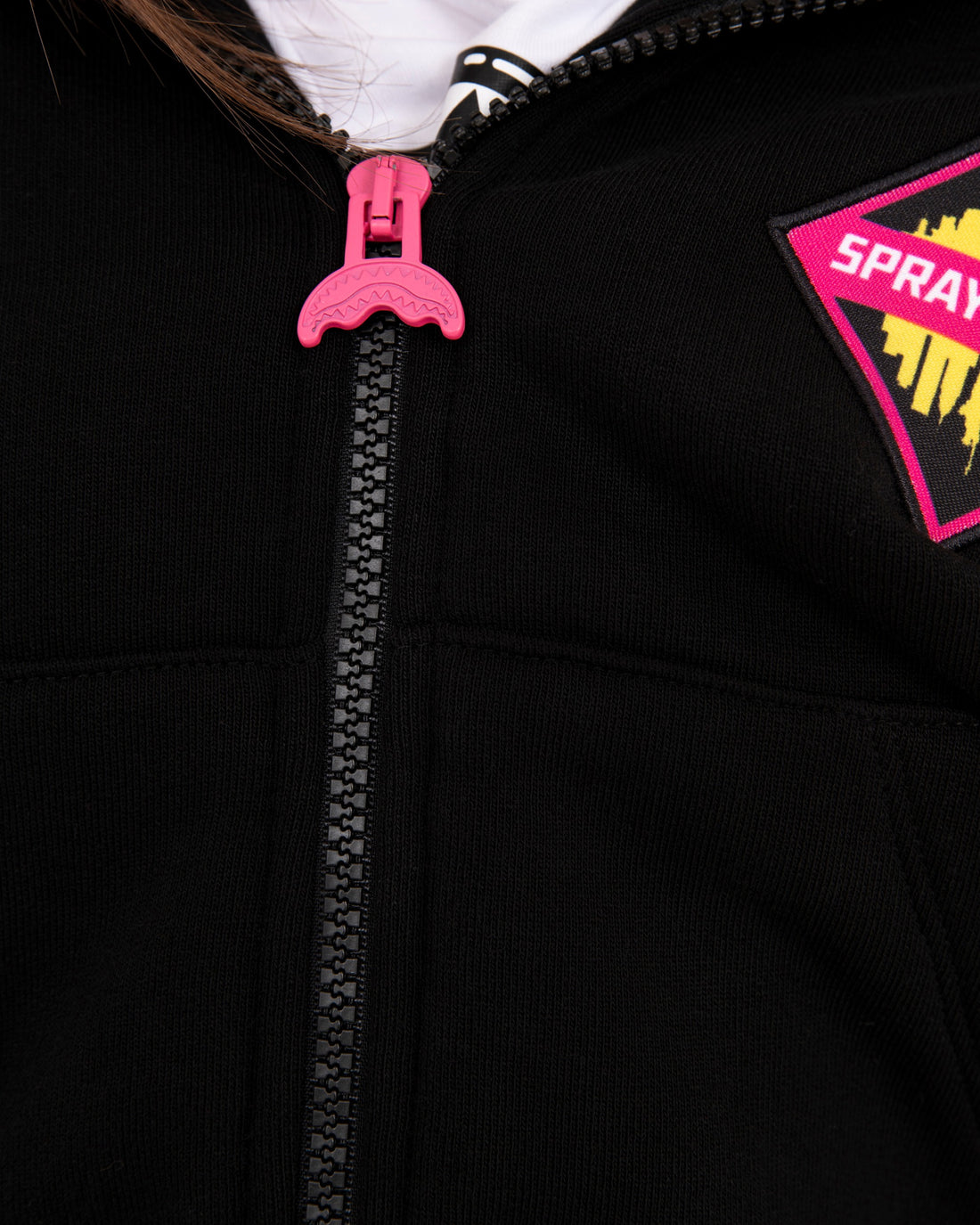 SHARK IN JAPAN OVER FULL-ZIP HOODIE BLACK