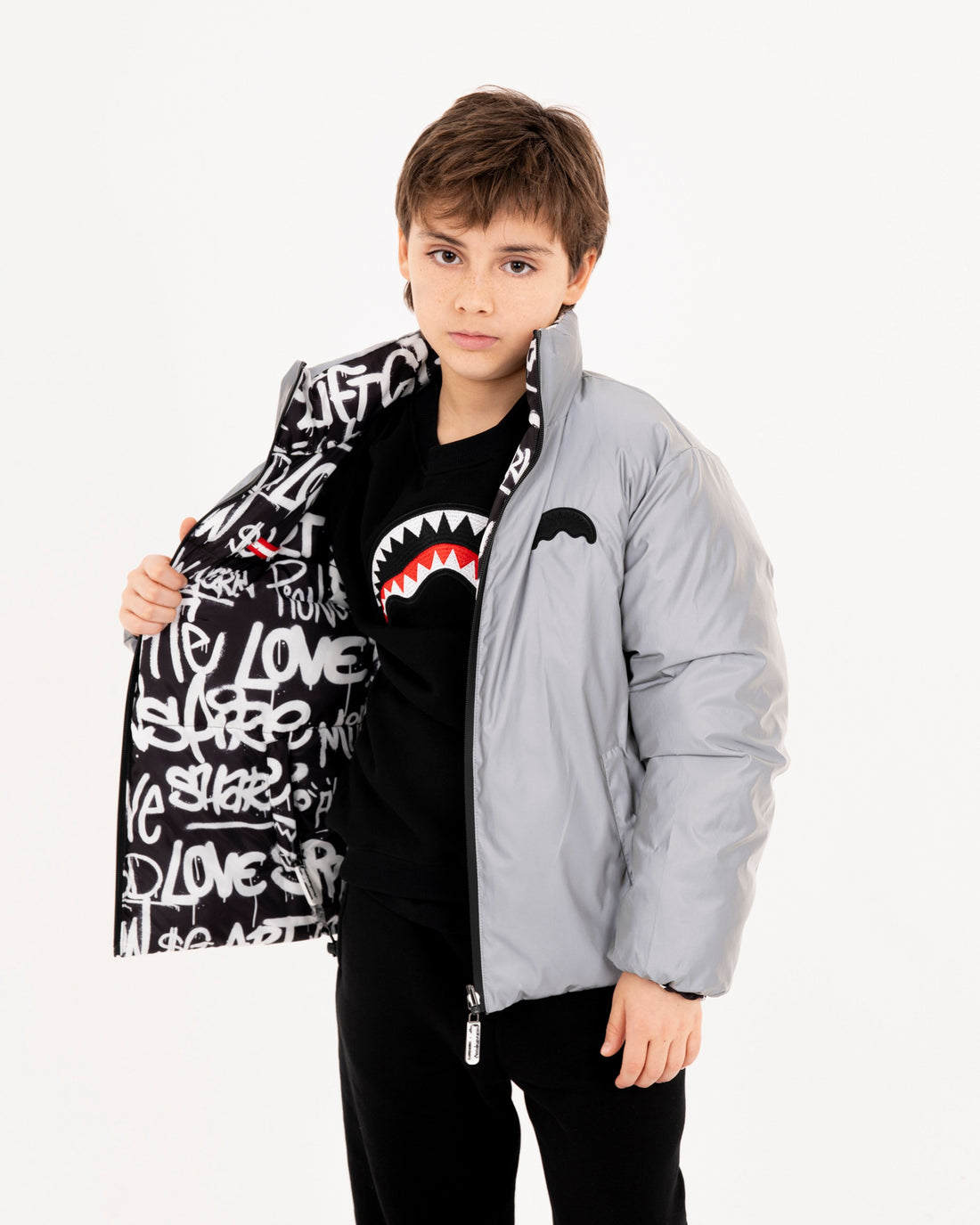 GRAFFITI REFLECTIVE DOUBLE PADDED JACKET