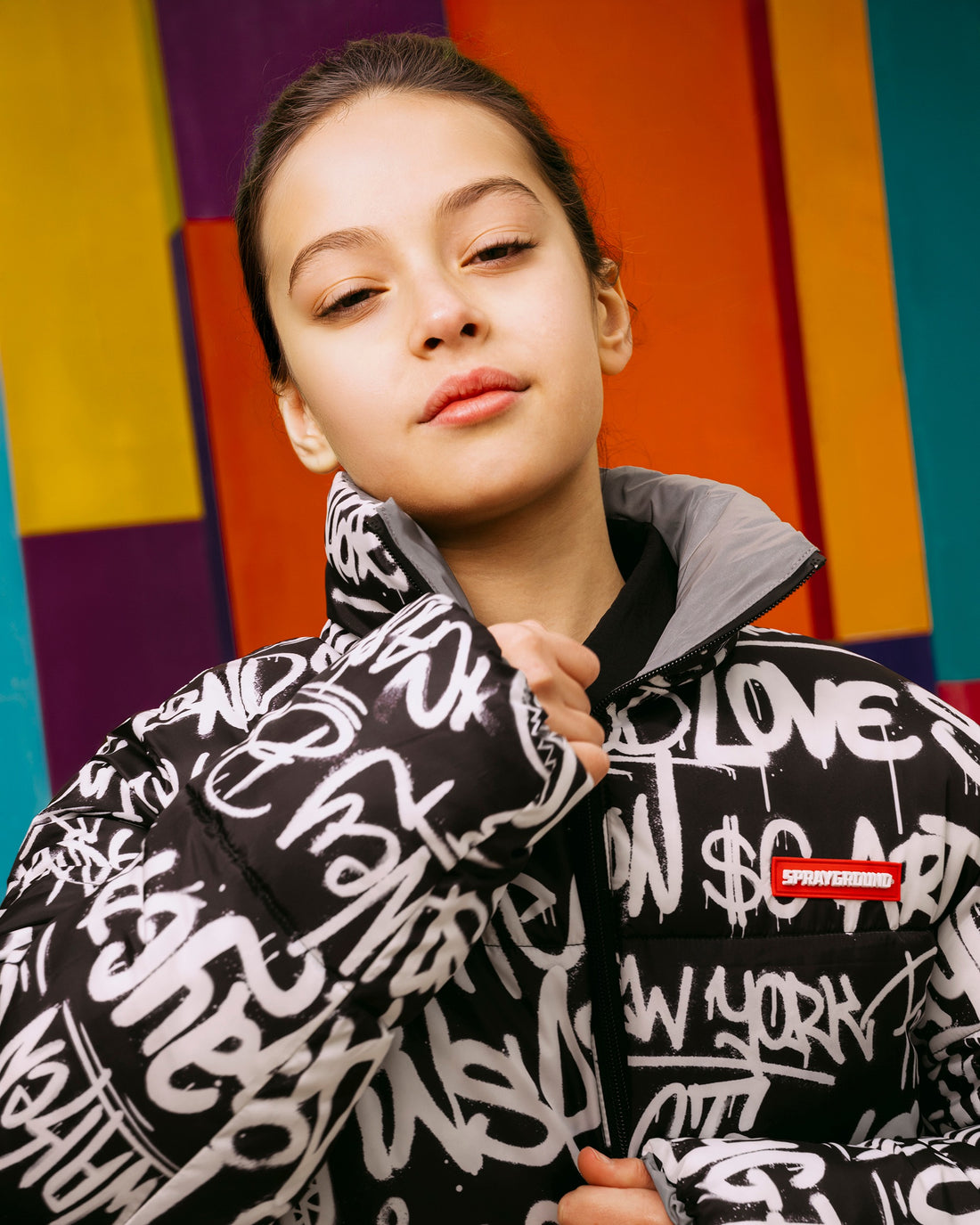 GRAFFITI REFLECTIVE DOUBLE PADDED JACKET