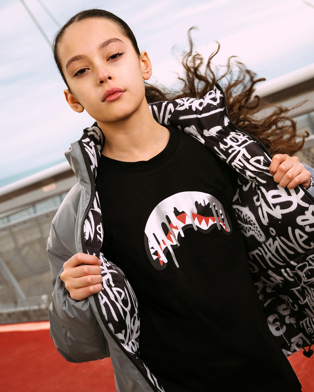 GRAFFITI REFLECTIVE DOUBLE PADDED JACKET