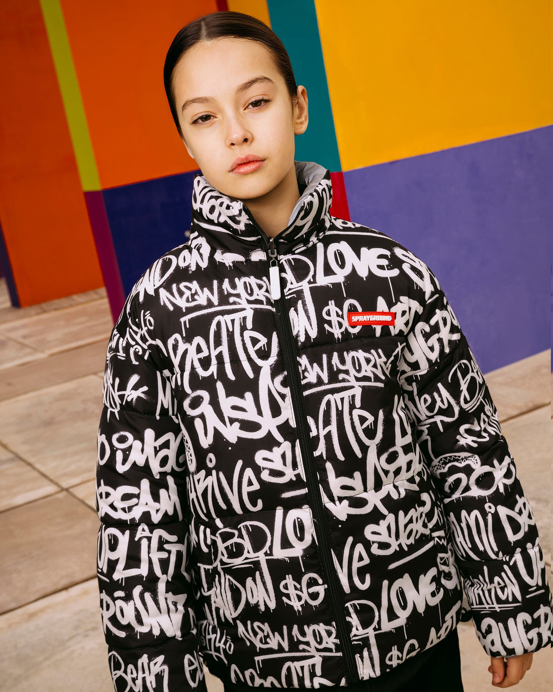GRAFFITI REFLECTIVE DOUBLE PADDED JACKET