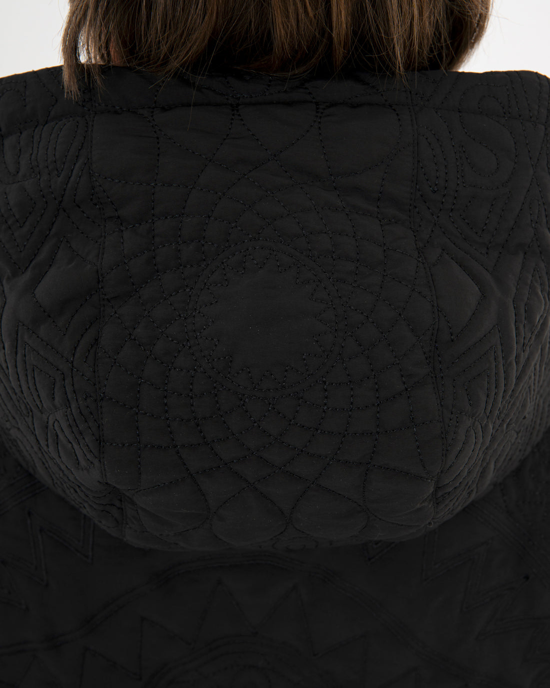 BLACK PUFFER MONOGRAM JACKET